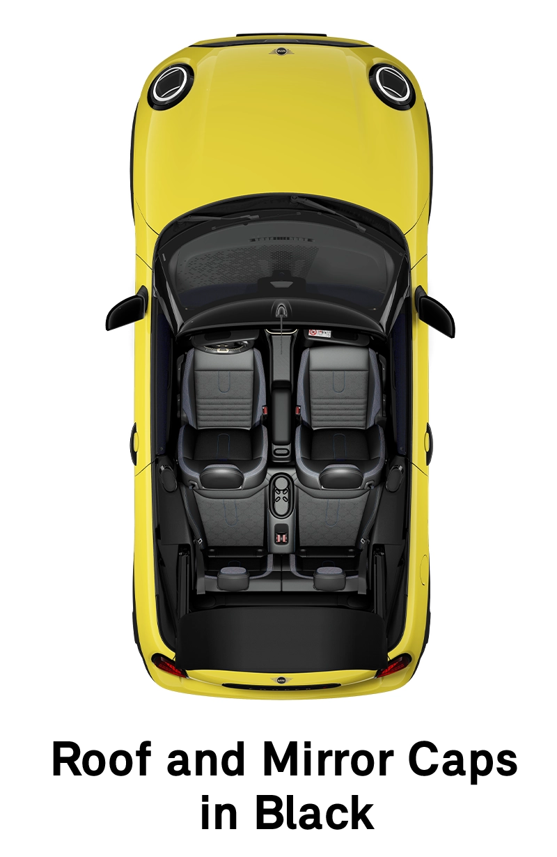 MINI - equipment  - classic style - roof and mirror caps black