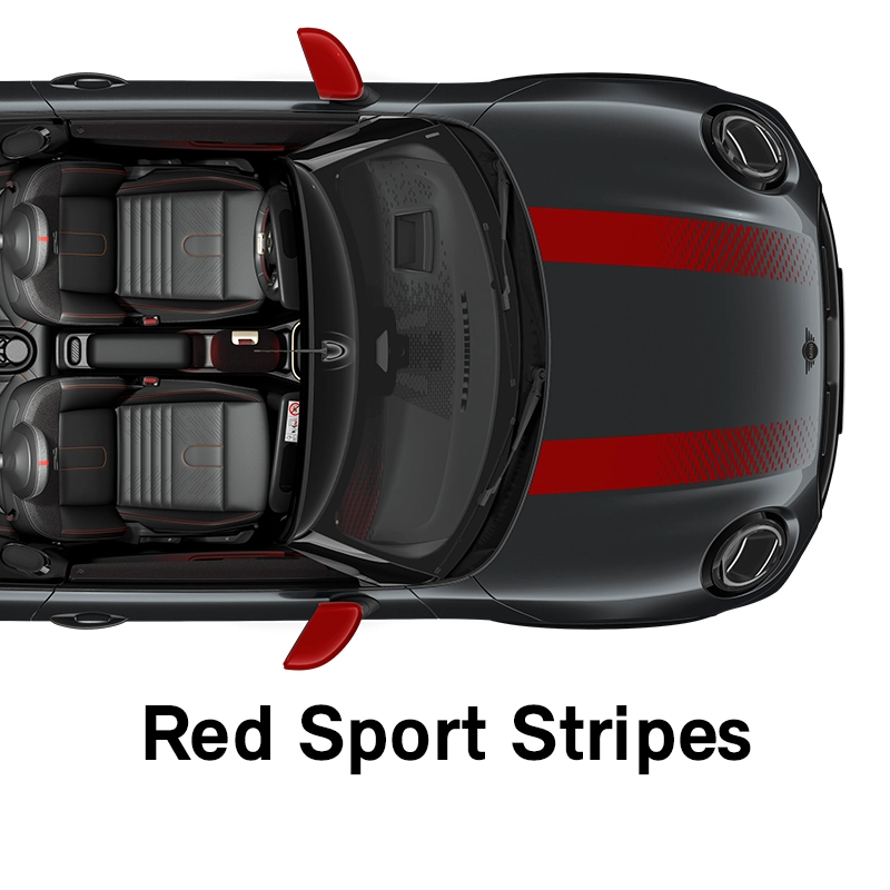  MINI - equipment - jcw style red sport stripes