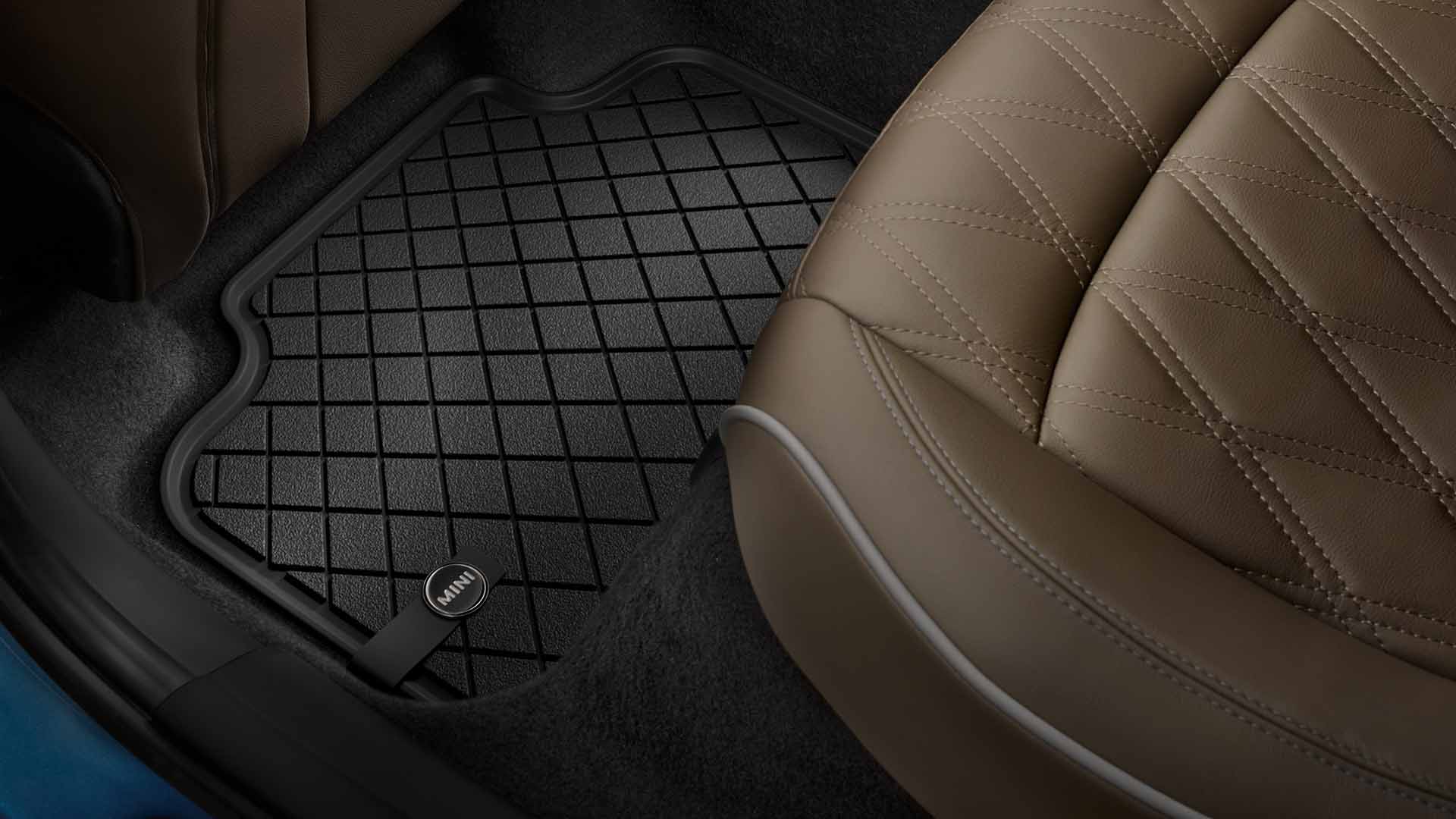MINI all weather floor mats Essential Black rear